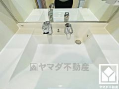 収納付き洗面台の為スッキリお使い頂けます